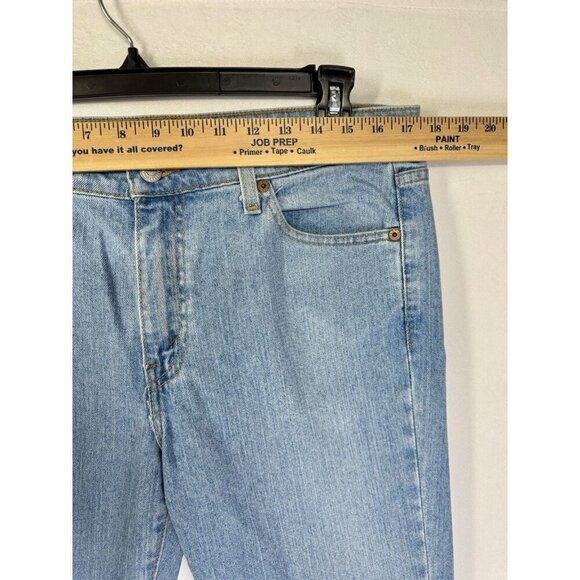 Vintage Levis 519 Low Flare Leg Jeans 13L Jr 35x32 Blue Stretch Light Wash Y2K - Picture 7 of 10